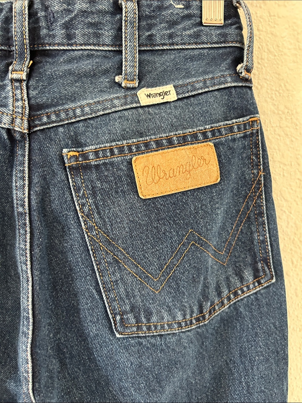 Wrangler Dark Blue High-Rise Flare Jeans - Picture 6 of 7